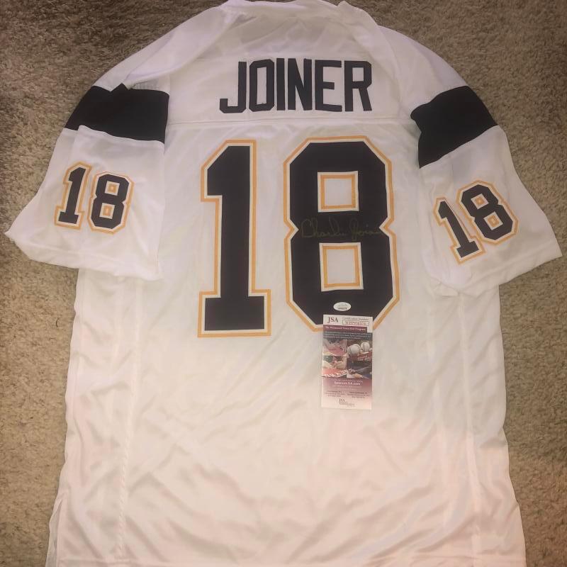 CHARLIE JOINER CHARGERS WHITE#18 SIGNED AUTOGRAPHED XL CUSTOM JERSEY ...